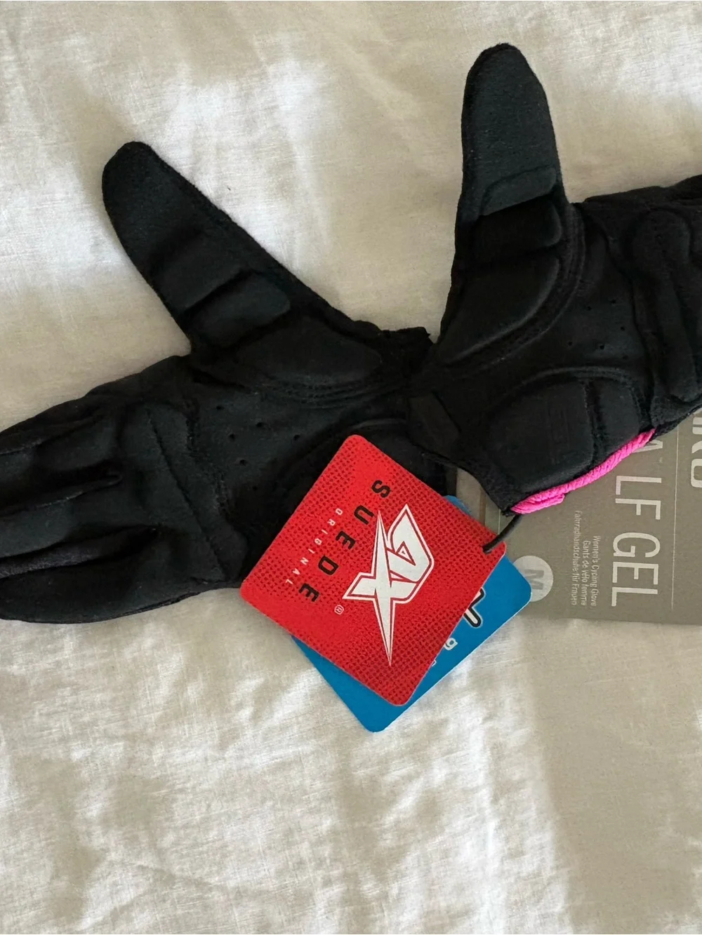 Black and Pink Women Cycling Gloves - Medium